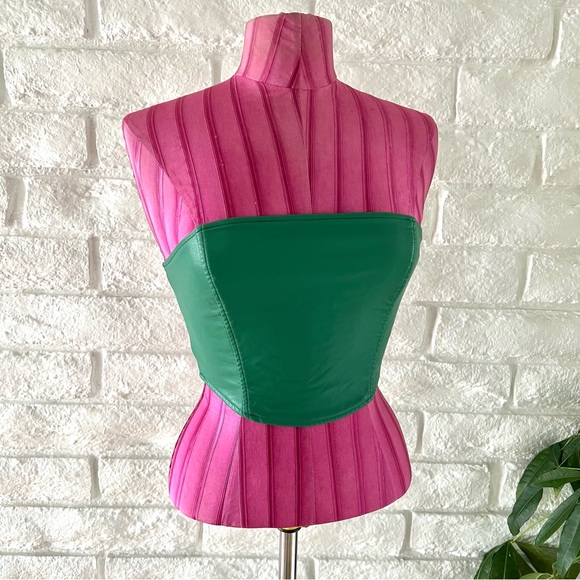 Kendall & Kylie Vibrant Green Corset T-20 - Picture 5 of 5